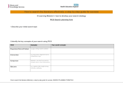 PICO planning form
