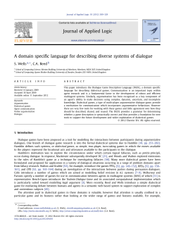 A domain specific language for describing diverse systems of dialogue