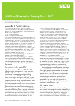 Appendix 1 The Life division