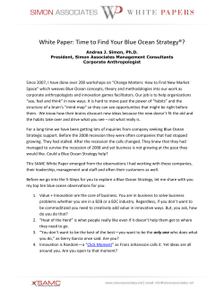 Time to Find Your Blue Ocean Strategy