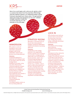 IMMERSION STRATEGY ROOM LOCK IN