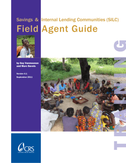 Field Agent Guide - Catholic Relief Services