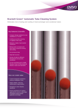 Brackett Green® Automatic Tube Cleaning System
