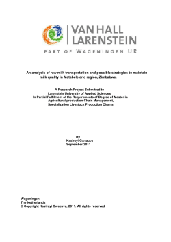 An analysis of raw milk transportation and possible strategies to