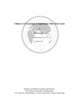 China-US Economic Cooperation: One Year Later