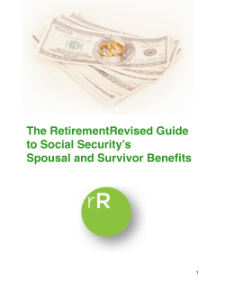 Guide to Social Security Spousal and Survivor Benefits