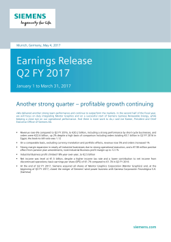 Earnings Release Q2 FY 2017
