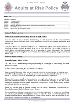 Adults at Risk (policy) - Gloucestershire Constabulary