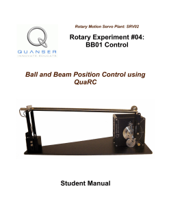 Rotary Experiment #04: BB01 Control Ball and Beam Position