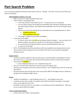 Part Search Problem - MTA Dealer Connect Login