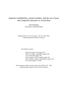 Separate modifiability, mental modules, and the use of pure and