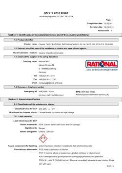 safety data sheet