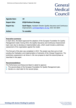 10 - EFQM Rollout Strategy