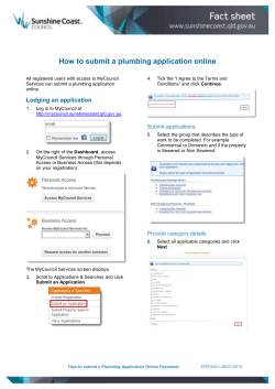 How to lodge a plumbing application online