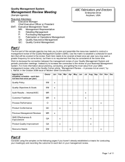 Management Review Meeting