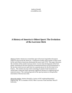 The Evolution of the Lacrosse Stick