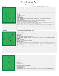 Training Session 2 - Helensburgh Junior Soccer