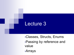 Lecture 2 - COMP315 – Advanced Programming