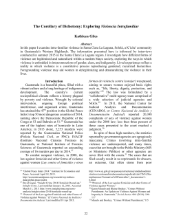 The Corollary of Dichotomy: Exploring Violencia Intrafamiliar