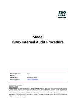 ISMS internal audit procedure v3