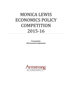 MONICA LEWIS ECONOMICS POLICY COMPETITION 2015-16