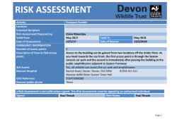 Seaton Jurassic Risk Assessment Rock Pool Visit 2017