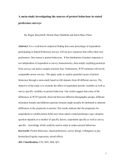 A meta-analysis investigating the sources of protest behaviour in