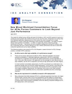 I D C A N A L Y S T C O N N E C T I O N New Mixed Workload