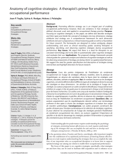 Anatomy of cognitive strategies: A therapist`s primer