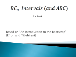 The BCa Interval