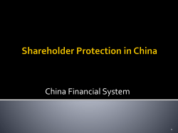 Shareholder Protection in China