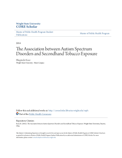 The Association between Autism Spectrum