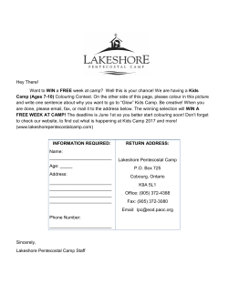 Hey There! Want to WIN a FREE week at camp? Well this is your