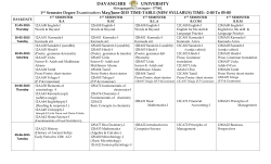 B.Com Semester - Davangere University