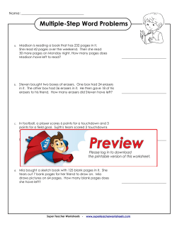 Multiple Step, Basic #3 - Super Teacher Worksheets