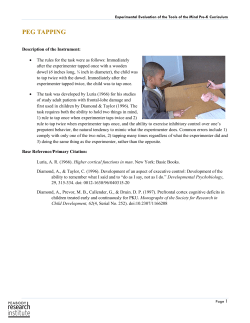 Peg Tapping Task