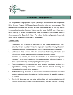 Independent Living Specialist II