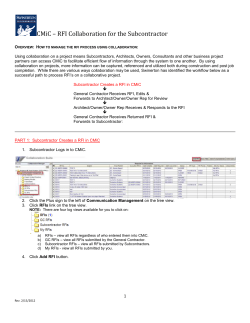 RFI-Subcontractor