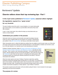 Elsevier editors share their top reviewing tips