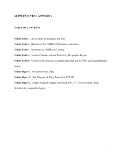 SUPPLEMENTAL APPENDIX TABLE OF CONTENTS Online Table