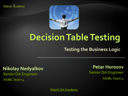 Decision Table Testing
