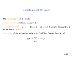 Discrete probability space