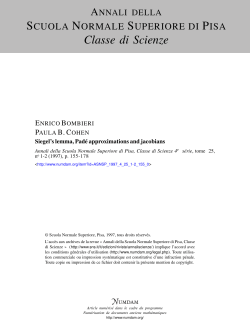 Siegel`s lemma, Pad&eacute; approximations and jacobians