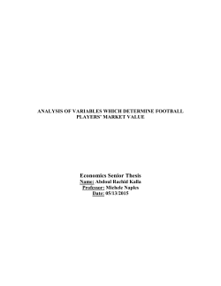 Economics Senior Thesis - School of Business &ndash; TCNJ