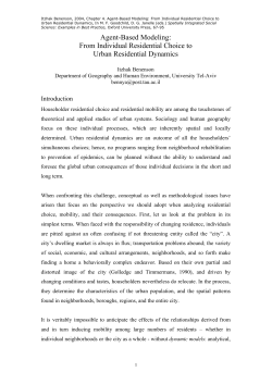Agent-Based Modeling of Urban Residential Choice and Mobility