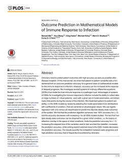 Outcome Prediction in Mathematical Models of