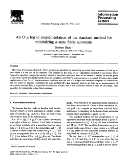 An 0( y1 log n) implementation of the standard
