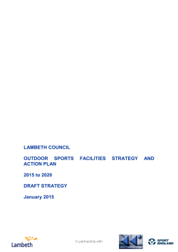 Lambeth outdoor sports facilities strategy and action plan 2015 to