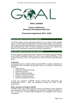 GOAL UGANDA Terms of Reference Business