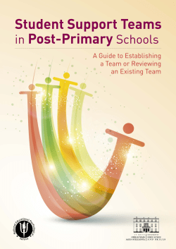 Student Support Teams in Post - Department of Education and Skills